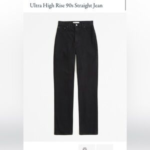 Abercrombie & Fitch Ultra High Rise 90s straight jean - Saturated Black